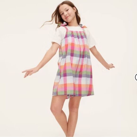 Girls' Plaid Tie-Shoulder Poplin Romper - kate spade new york x Target nwt XS - Picture 3 of 16